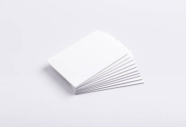 istock Business cards isolated on white 648905122