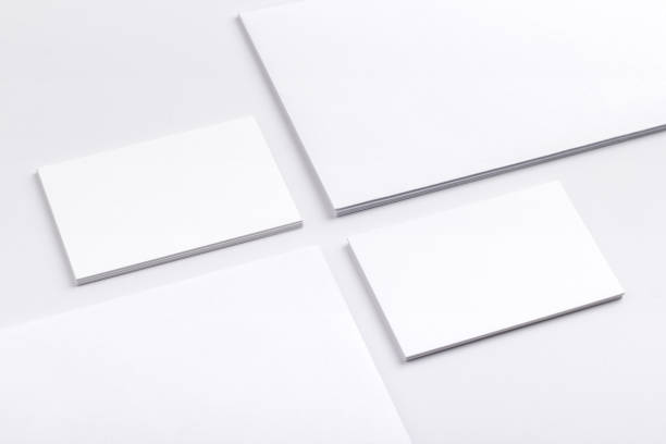 istock Business cards isolated on white 648905128
