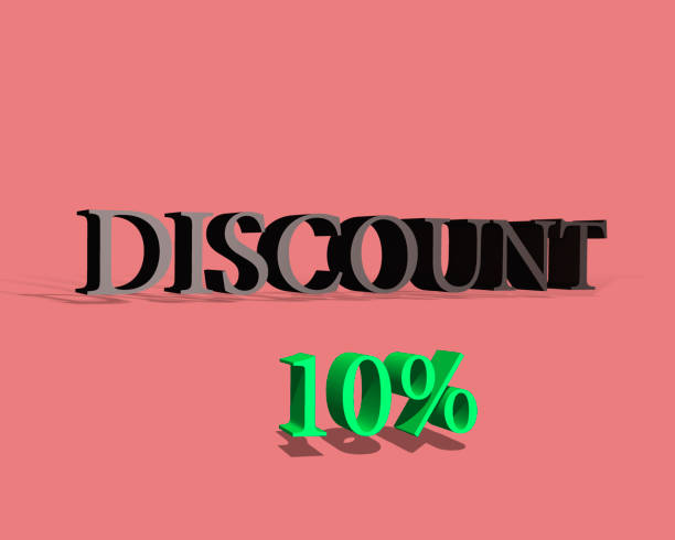 istock Ten percent discount on a pink background 648912548