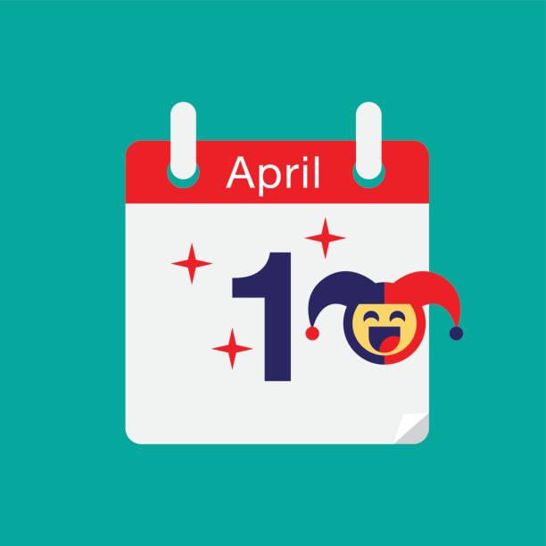 April fool's day, Typography, Colorful, flat design, vector illustration. April fool's day, Typography, Colorful, flat design, vector illustration. april fools day calendar stock illustrations