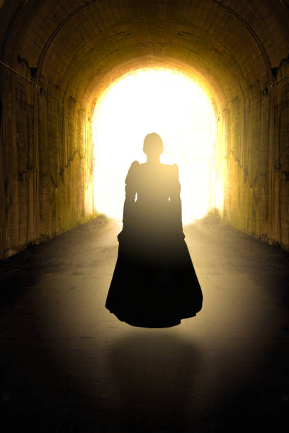 istock Old Spirit Floating In Tunnel 648916138