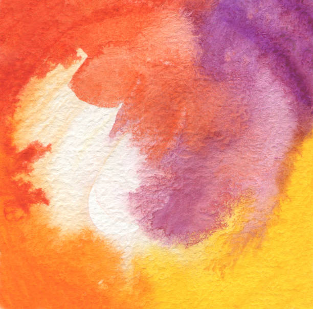 istock Abstract acrylic and watercolor brush strokes painted background. 648920934