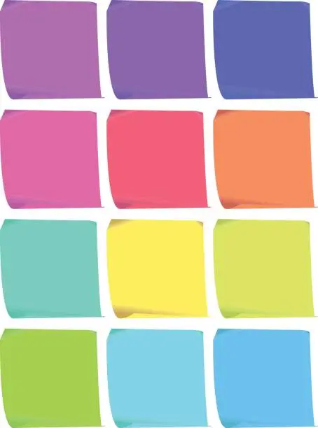 Vector illustration of Sticky notes