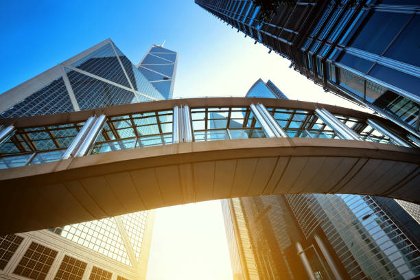 istock Modern office buildings in central Hong Kong 648934282