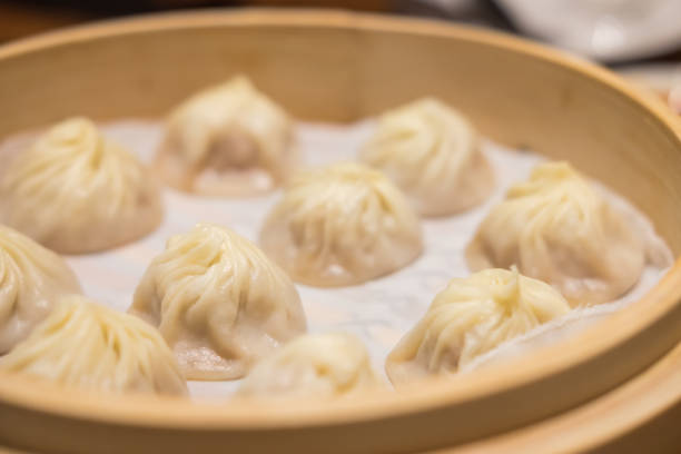 istock Xiaolongbao,steamed dumpling on the plate 648935062