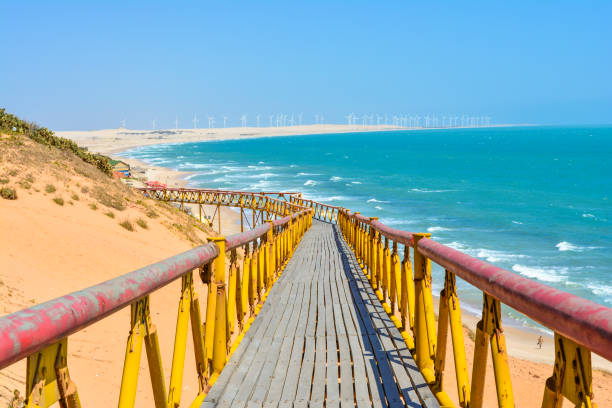 Catwalk in Canoa Quebrada Beach, Aracati, Ceara State, Brazil.