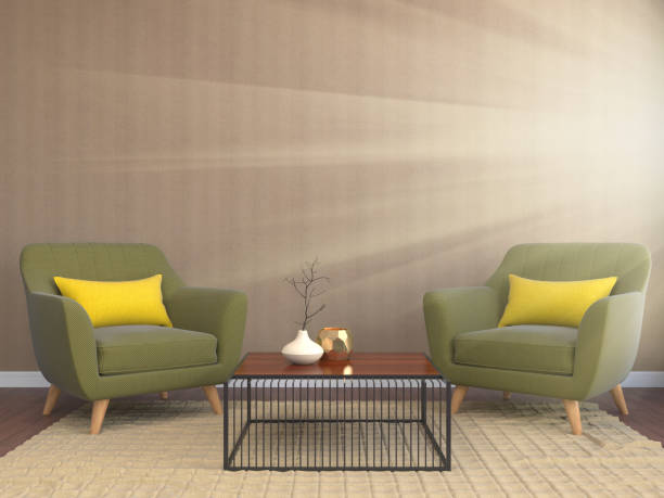 istock interior with chair. 3d illustration 648960550