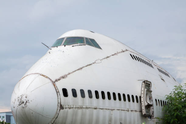 istock Abandoned Airplane,old crashed plane with,plane wreck tourist attraction, 648961124