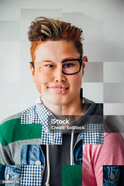 Foto de Multiétnico Montagem De Retrato De Adolescente Masculino e mais fotos de stock de Face Humana