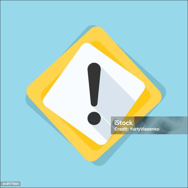 Exclamation Danger Sign Illustration Stock Illustration - Download Image Now - Concentration, Icon Symbol, Wealth