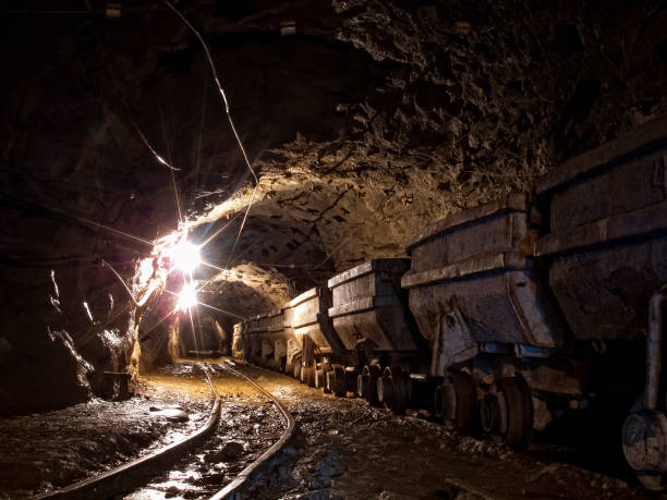 In gold mine Wagons for loading gold ore gold mine photos stock pictures, royalty-free photos & images