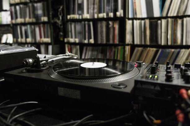 istock DJ Turntable Playing Vinyl at Record Store 648996490