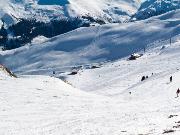 istock Skiing area in the Alps 648997906
