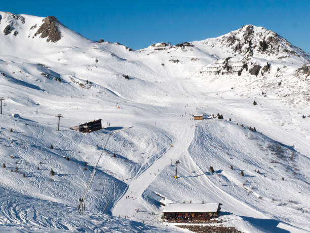 istock Skiing area in the Alps 649000016