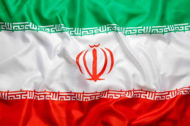 istock Textile flag of Iran 649009136