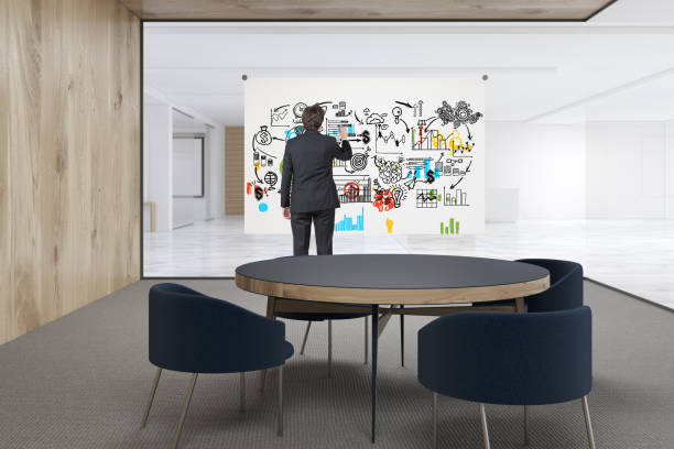 istock man drawing a poster in an office 649012276