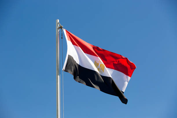 istock National flag of Egypt on a flagpole 649012726