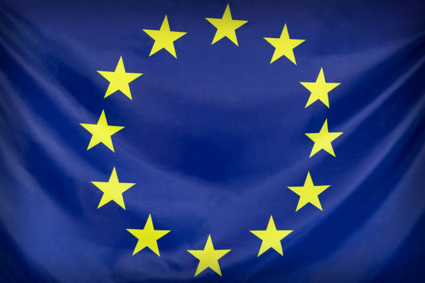 istock Textile flag of European Union 649019510