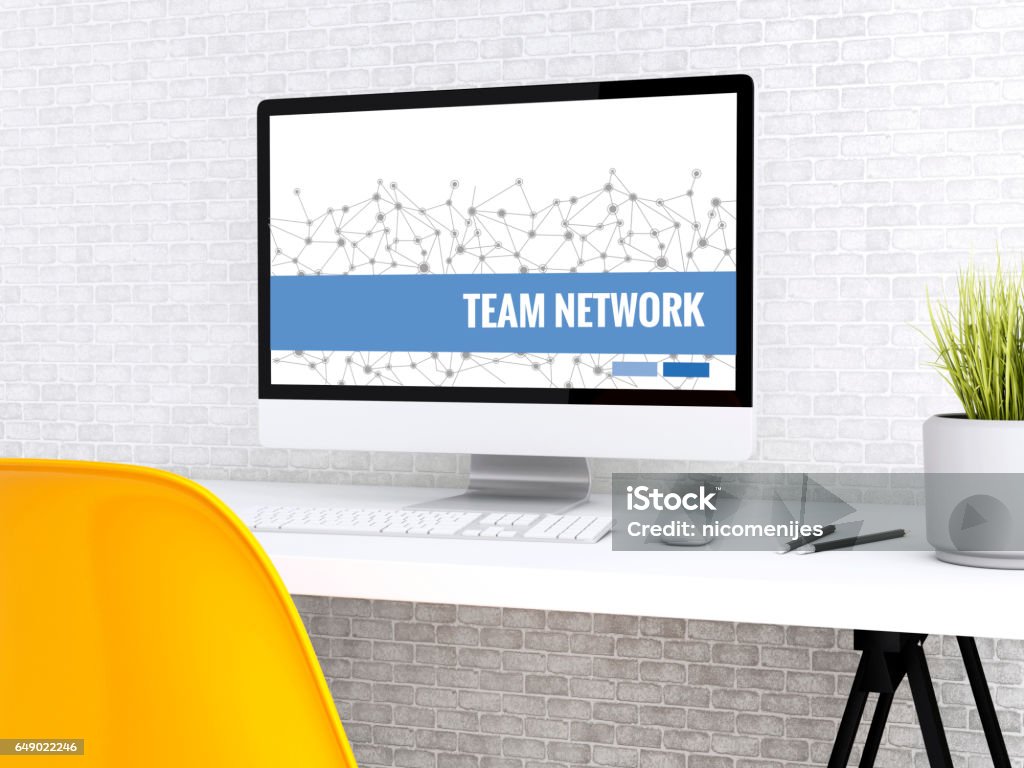 Team Computer Networks 3d Computer With Words Team Network Stock Photo - Download Image Now ...