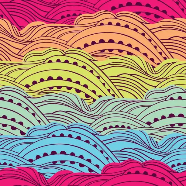 Vector illustration of Pattern Color Waves 3