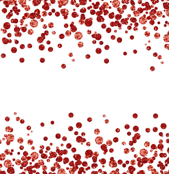Photo of Red glitter confetti borders
