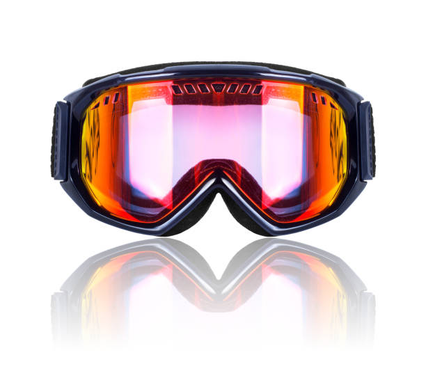 istock Ski and snowboard mask closeup isolated on white background 649027168