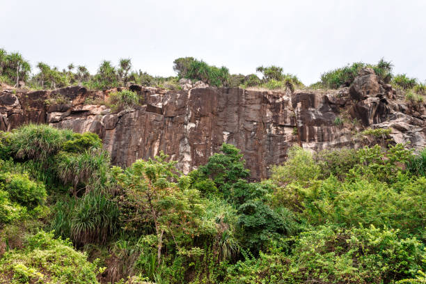 istock Landscape rocky tropical beach. 649027456