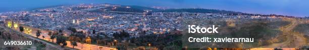 Night Panoramic View Of Medina In Fez Stock Photo - Download Image Now - Fez - Morocco, Morocco, Panoramic