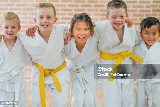 Getting A Yellow Belt Stock Photo - Download Image Now - Child, Karate, Martial Arts