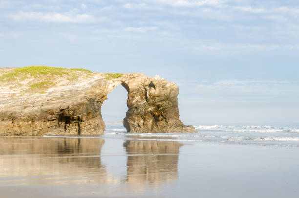 istock Famous Spanish destination, Cathedrals beach, Galicia, Spain 649047974