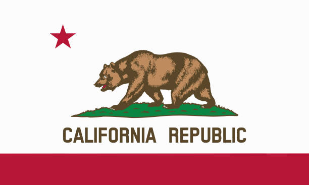 istock flat californian state flag - usa 649060842