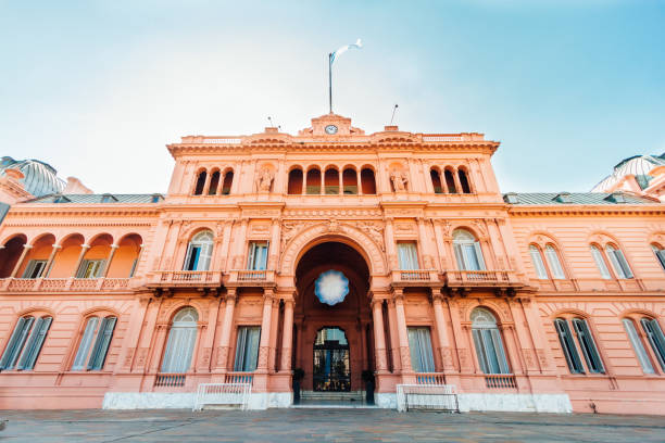 Casa Rosada (Pink House), presidential  Palace in Buenos Aires, Argentina stock photo