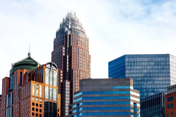 Photo of Charlotte skyline.