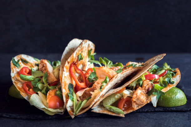 istock Homemade burritos with chicken 649067976