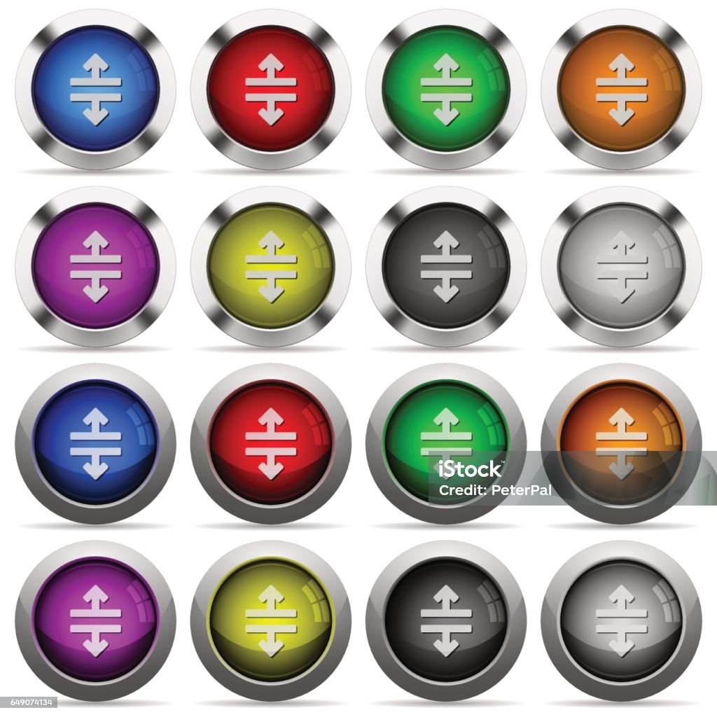 Horizontal Split Glossy Buttons Stock Illustration - Download Image Now ...