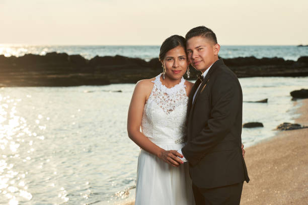 istock Portrait of young hispanic married couple 649074868