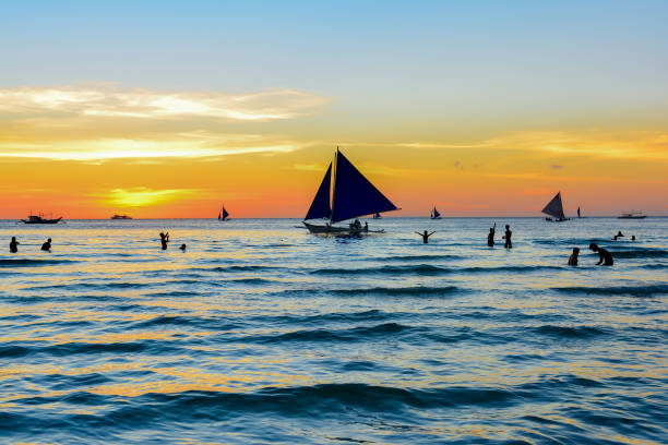 istock Sunset in Boracay Island 649081420
