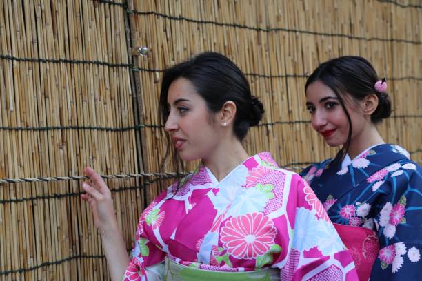 istock Italian girls in Kimono 649090378