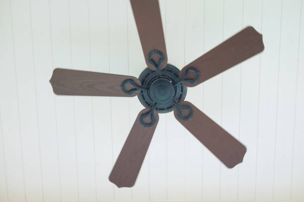 istock Picture of ceiling fan hanging on the ceiling 649101236