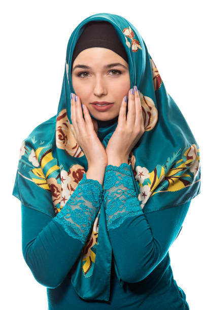 istock Shy Female Wearing Hijab 649107248