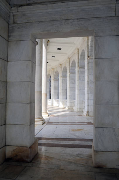 Architectural details of the Memorial Amphitheater at Arlington Architectural details of the Memorial Amphitheater at the Tomb of the Unknown Soldier at Arlington National Cemetery, Virginia, USA memorial amphitheater stock pictures, royalty-free photos & images