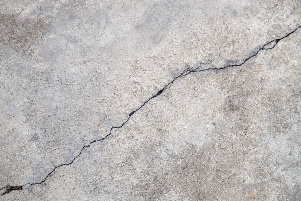istock Cracked concrete texture, Crack in the wall background. 649112034