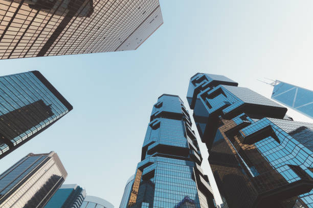 istock Modern Office Buildings in Hong Kong 649115086