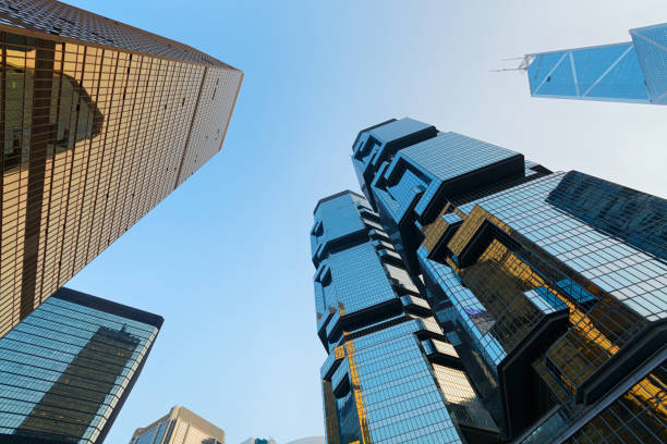 istock Modern Office Buildings in Hong Kong 649115094