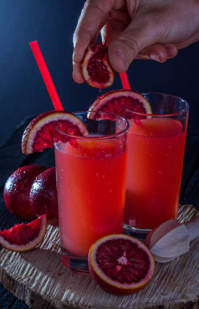 istock Homemade blood orange juice 649125706