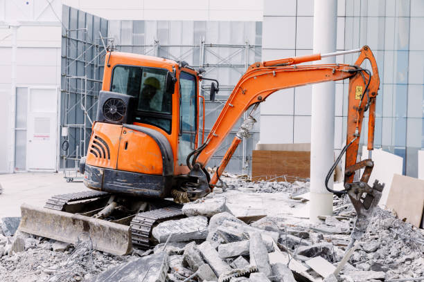 Robot Equipment is destroying the floor In construction zone. Robot Equipment is destroying the floor In construction zone. deconstruct stock pictures, royalty-free photos & images