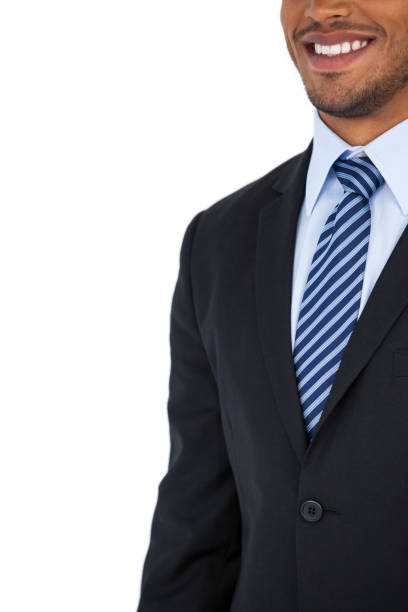 istock Businessman standing against white background 649136314
