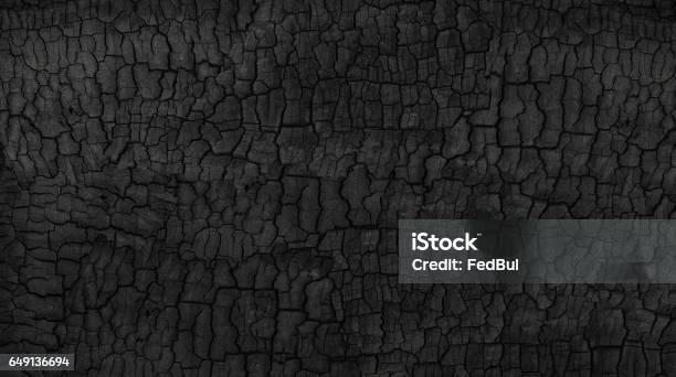 Black Background Stock Photo - Download Image Now - Textured, Burnt, Wood - Material