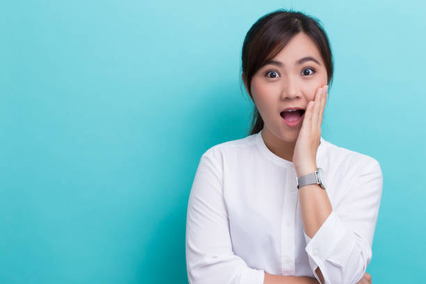 istock Happy woman has surprise 649137200