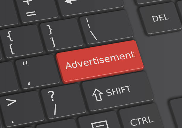 istock A 3D illustration of the word Advertisement written on the keyboard 649144080